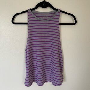 Arizona Jean Co | Gray Purple Striped Tank | Size S/M